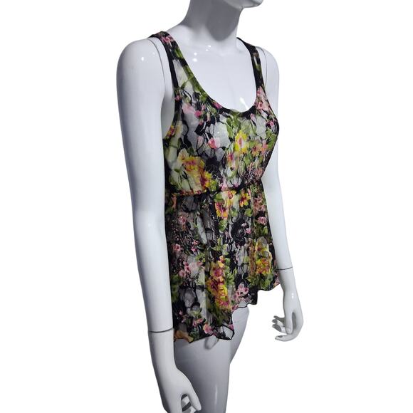 Y2K Vintage Julies Closet Womens S Lace‎ Asymmetrical Whimsigoth Fairy Sheer Top - Picture 9 of 13